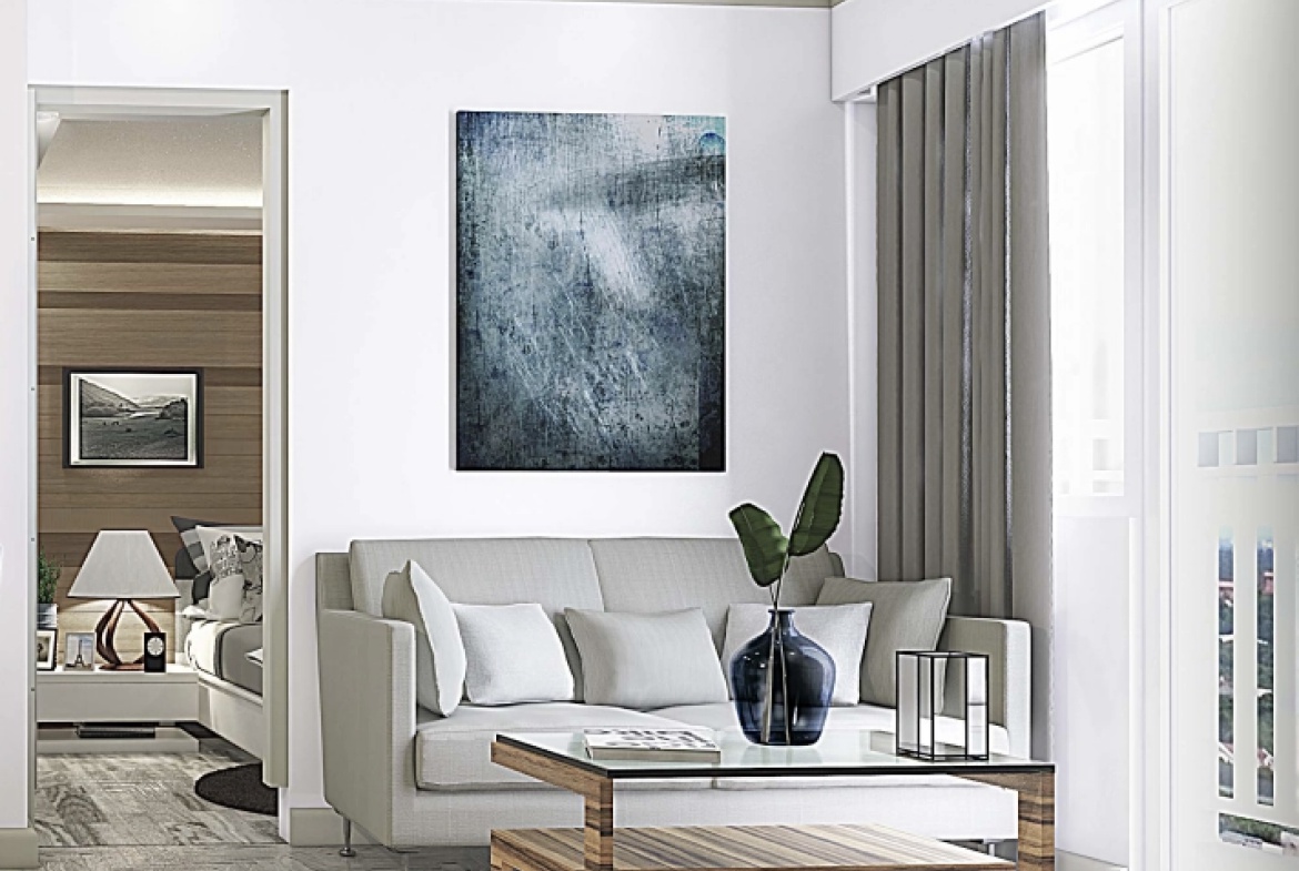 Charm Residences Condo Living Room San Isidro, Cainta